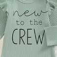 thumbnail image 7 of New To The Crew Baby Girl Outfit Newborn Coming Home From Hospital Outfits Ribbed Romper Bodysuit Floral Pants Set (Green, 0-3 Months), 7 of 7
