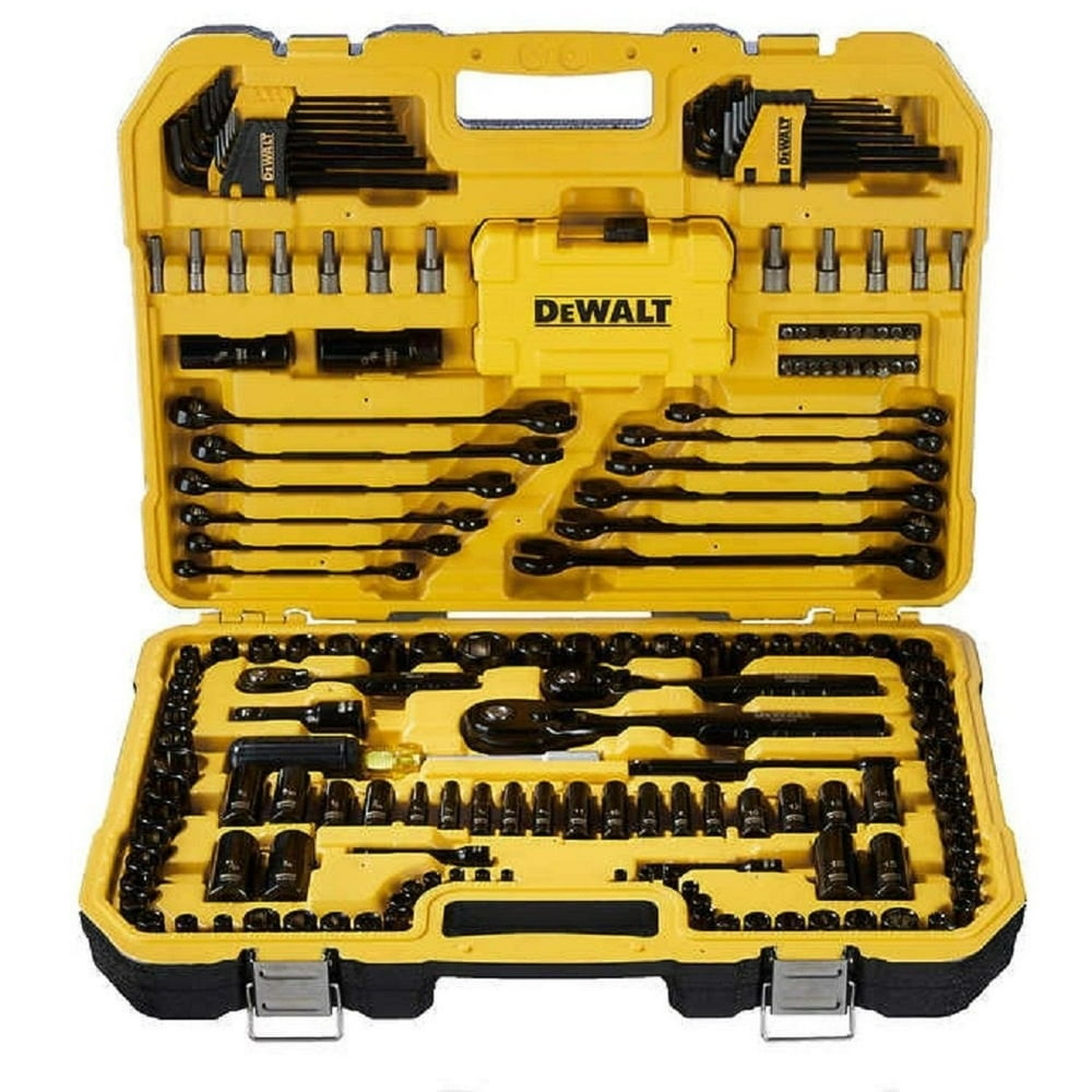 DEWALT 176Piece Mechanics Tool Set, Black Chrome Finish