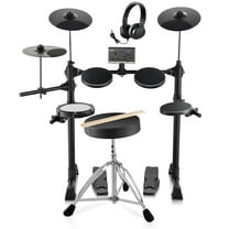 VEVOR Electric Drum Set, 15 Drum Kits & 150 Sounds Electronic Drum Kit, USB MIDI Supported 6.5 in Quiet Mesh Snare Electric Drum Set with 10 in Cymbals Drum Sticks & Headphone, for Beginners & Adults