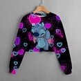 thumbnail image 2 of Disney Stitch ropa para niños Casual dibujos animados nuevo otoño e invierno estampado niñas suéter corto lindo niñas Tops130 heqiyong CONDUJO, 2 of 2