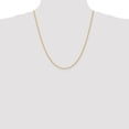 thumbnail image 2 of Diamond2Deal 10K Yellow Gold 2 mm Regular Rope Chain Necklace for Women 22", 2 of 6