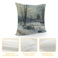 thumbnail image 4 of Orinice Snow Trees People Graphic Decorative Cushion Throw Pillow Cover Short Plush Winter Pillow Case 1PC 20x20in, 4 of 5