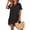 Short Sleeve-Black, variant on Shine Up Women Cover-up Shirt Tassel Swimsuit Beach Swimwear Summer Bathing Suit Dress