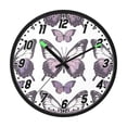 thumbnail image 2 of Dailycode Night Light Wall Clock Glow in The Dark 12 inch Battery Operated Silent Luminous Clocks, Purple and White Butterflies, 2 of 8