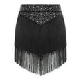 thumbnail image 2 of Zaldita Women Fringe Dance Skirt Tassel Latin Ballroom Tango Performance Outfits Black S, 2 of 3