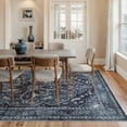 thumbnail image 3 of Bloom Rugs Washable Non-Slip 6x9 Rug - Blue / Charcoal Traditional Oriental Area Rug for Living Room, Bedroom, Dining Room, and Kitchen - Exact size: 6' x 9', 3 of 9