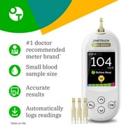 OneTouch Verio Test Kit - Includes Verio Reflect Blood Glucose Meter, 30 Lancets, Lancing Device, 30 Test Strips - Diabetes Care Supplies
