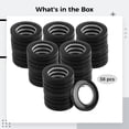 thumbnail image 5 of Curtain Grommets 38 Pack Black, Silent Glide Plastic Rings for Window Treatments, Drapery Eyelets for Roman Rods, Interior Design Hardware with Noise Reduction, 5 of 5
