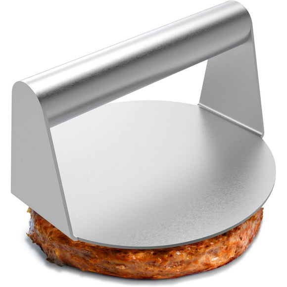 Prensa de Hamburguesas U Chef Acero Inoxidable Antiadherente Parte Inferior Plana