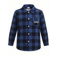 thumbnail image 4 of PureChapter Boys Button Down Shirt Plaid Long Sleeve Shirt with Letter Embroidery, Casual Boys Shirts for 7-15 Years, 4 of 8