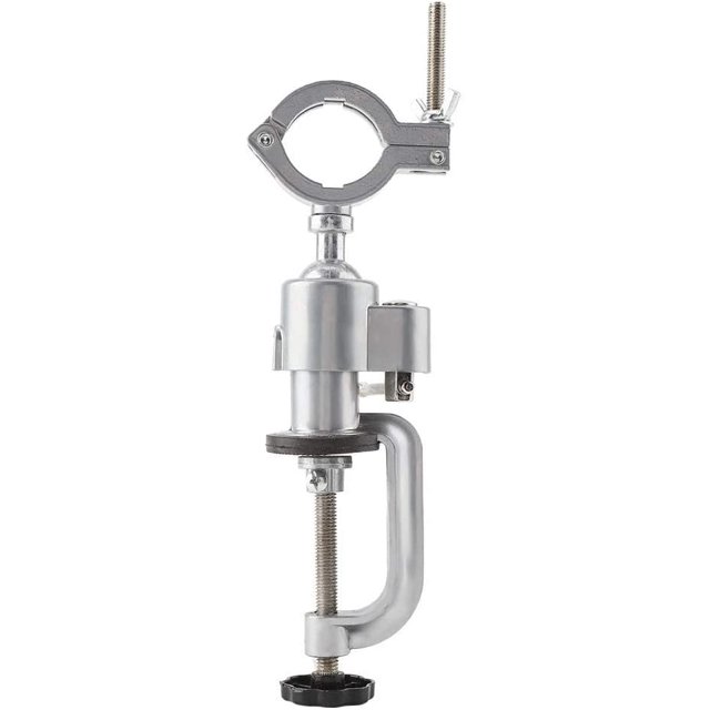 Soporte de taladro eléctrico Soporte de reparación multifunción de 360 ° Tornillo de sujeción Taladro giratorio de aleación de aluminio Construcción de modelos artesanales y trabajo en metal JFHHH pequeña