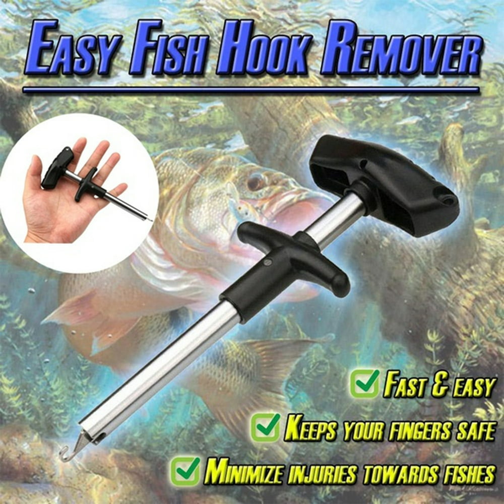 NK HOME Fishing Hook Remover Stainless Steel T Shaped SqueezeOut Fish