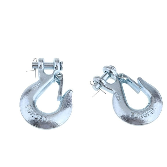 TALENO 2pcs 1/4 inch Clevis Slip Hook with Safety Heavy Stainless Steel Towing Winch Cable Hooks for ATV Trailer Boat