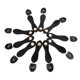 thumbnail image 5 of 10 juegos de hebillas de cuero para coser, manualidades DIY, cierres de lengüeta para monedero de cuero genuino suave para bolsas artesanales, color negro, 5 of 5