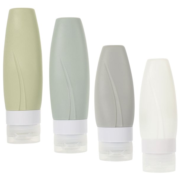 TABLETREANDS 4Ud Contenedores De Silicona Para Viaje Para Champú Y Acondicionador Súper Resistentes