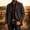 Dark Gray, variant on Men's Fleece Patchwork Leather Western Blazer Notched Lapel Snap Button Single Breasted Sport Coat Dress Jacket for Weddings, Proms, Party and Events