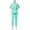 Blue, variant on QATAINLAV Ofertas Relampago de Hoy Womens Casual V Neck Scrub Tops Matching Jogger Pants 2 Piece Sets Solid Color Nursing Uniform Scrubs Set with Pockets Blue S