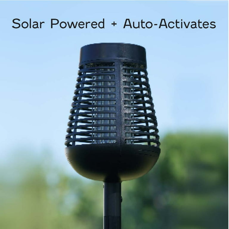 Pic Solar Insect Killer Torch with LED Flame Effect, Black Torch