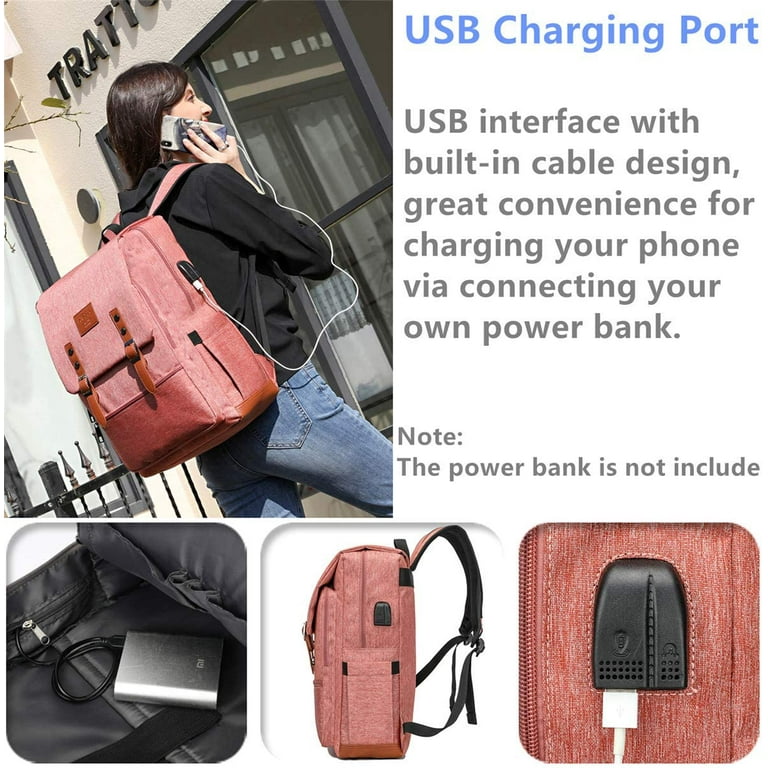 HFSX Vintage Backpack Men Women Business Travel Computer Backpack College Bookbag Stylish Water Resistant Vintage Walmart