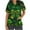 Gold, variant on QATAINLAV Womens St Patricks Day Scrub Tops Lucky Shamrock Print V Neck Short Sleeve Stretchy Medical Nursing Scrubs Shirt Holiday Working Uniform Pocketed T-shirt Clearance Sale Gold L