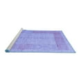 thumbnail image 2 of Ahgly Company Machine Washable Indoor Rectangle Abstract Blue Modern Area Rugs, 3' x 5', 2 of 4