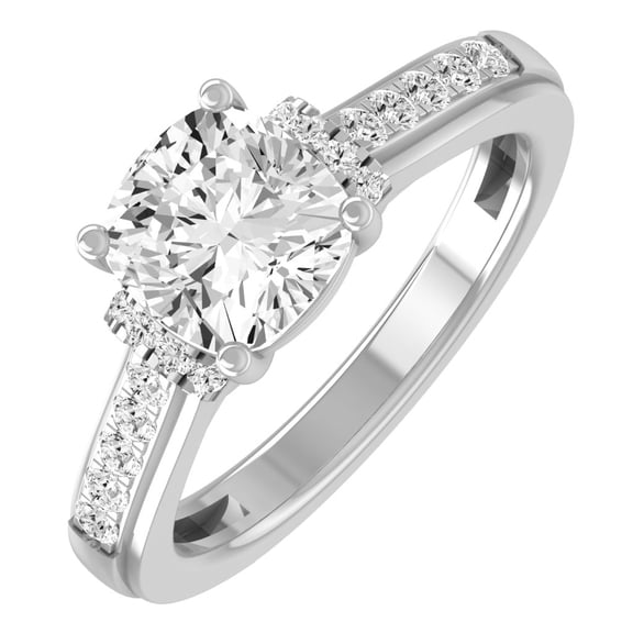 ARAIYA FINE JEWELRY 10K White Gold Lab Grown Diamond Solitaire Engagement Ring (2 1/4 cttw, D-F Color, VS1 Clarity) Size 6
