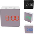 thumbnail image 4 of Kenally 4 colores TS-S70 espejo multifuncional LED Digital espejo cuadrado reloj con temperatura reloj despertador Digital moderno Artesanía No.01 Kenally GJ4346-01B, 4 of 6