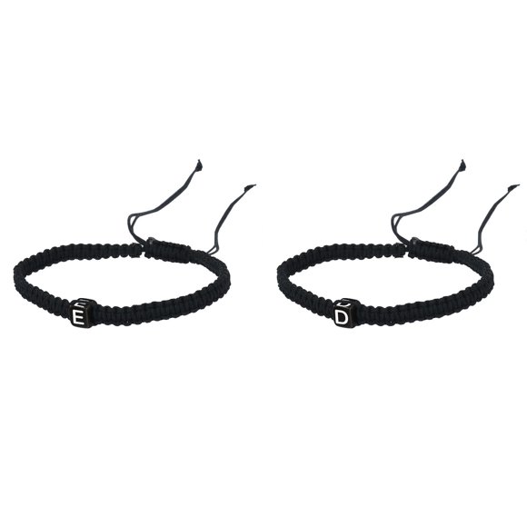 (2-Pack) Rinsvye initial String Bracelets for Bridesmaid Bracelets for Wedding Women Men Teen Handmade Rope Braided s Jewelry Bracelet Minimalist Jewelry Matching Couple Bracelets