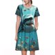 thumbnail image 1 of Easygdp Realistic Ocean Shark para Vestido Transpirable de Mujer, Vestido Suelto de Manga Corta con Pliegues y Bolsillos para el Verano, 1 of 6