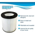 thumbnail image 4 of HQRP 2-Pack 7" Filter for VACUFLO FC300, FC550, FC650, FC310, FC520, FC530, FC540, FC610 Central Vac Systems, 8106-01, 4 of 7