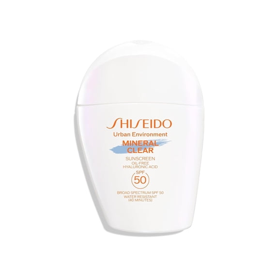 Shiseido Urban Environment Mineral Clear Sunscreen SPF 50, 100% Mineral Actives Sunscreen for Face, 30mL 1 fl. oz