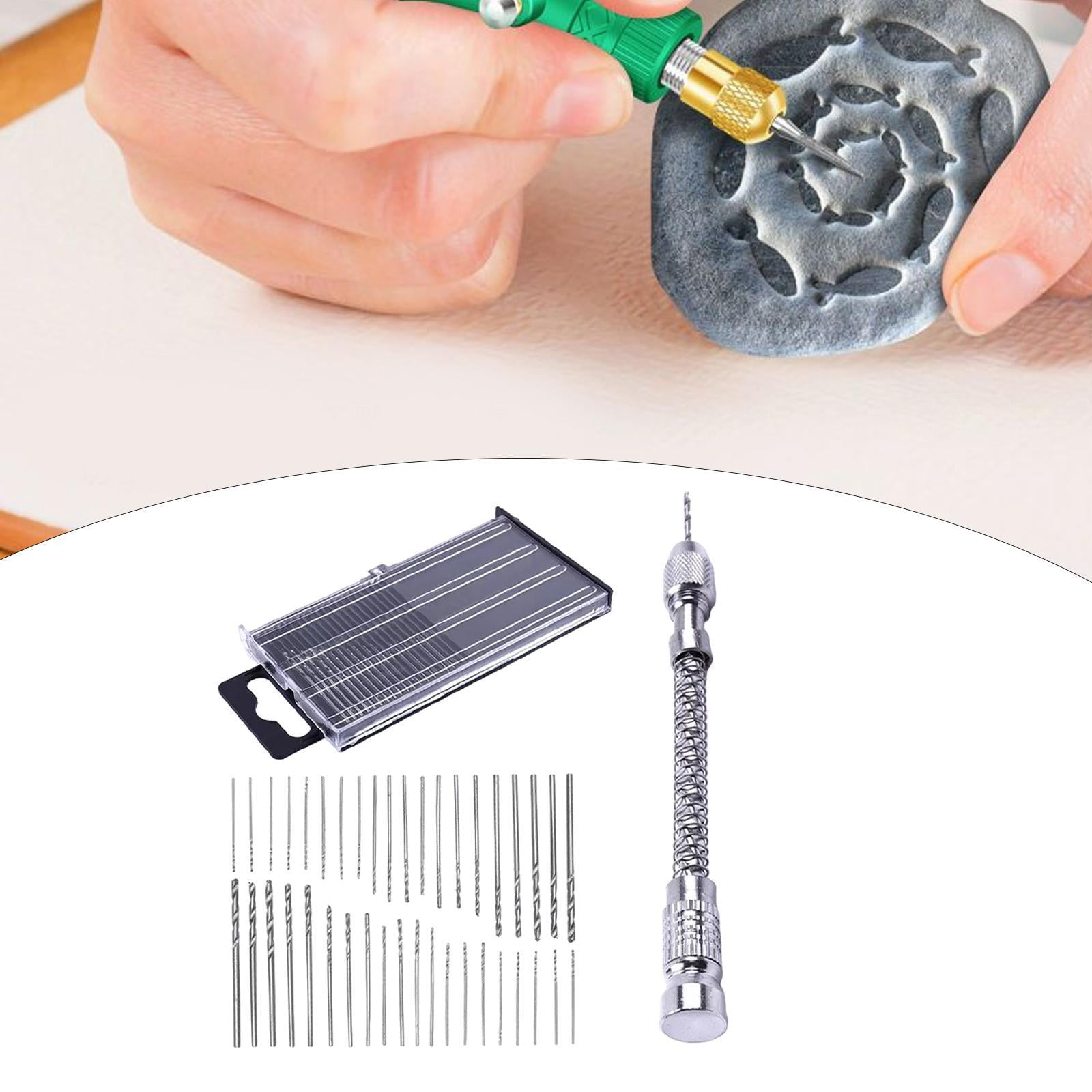 Dualoai Micro Screw Extractor Hand Drill Portable Accessories for 0.3 to 1.6mm Drill DIY