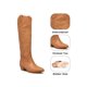 thumbnail image 5 of GOSERCE Women'S Western Embroidery Pointed Toes Cowboy Knee High Boots, 5 of 5
