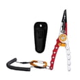 thumbnail image 3 of Colaxi Fishing Split Ring Pliers, Fish Control Pliers, Fishing Tongs, Multifunctional Line Cutter Scissors, PE Wire Fish Shear Silver Red, 3 of 7