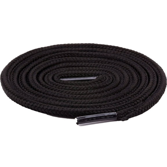 TELOLY 2Pcs Shoe Laces Polyester Core Shoe Laces for Sneakers Round Shoelace Shoelaces Black