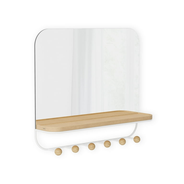 Umbra Estique Mirror 6 Hook Wall Mounted Entryway - Walmart.com