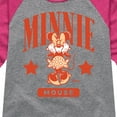 thumbnail image 3 of Disney - Minnie Mouse Collegiate - Toddler & Youth Girls Raglan Graphic T-Shirt, 3 of 5
