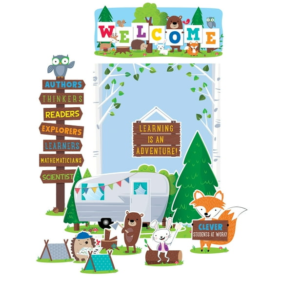 Creative Teaching Press Welcome Woodland Friends Bulletin Board Decorations, Multicolor, 51 Count