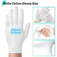 Cotton Gloves for Dry Hands, 20 Pairs Large White Cotton Gloves for