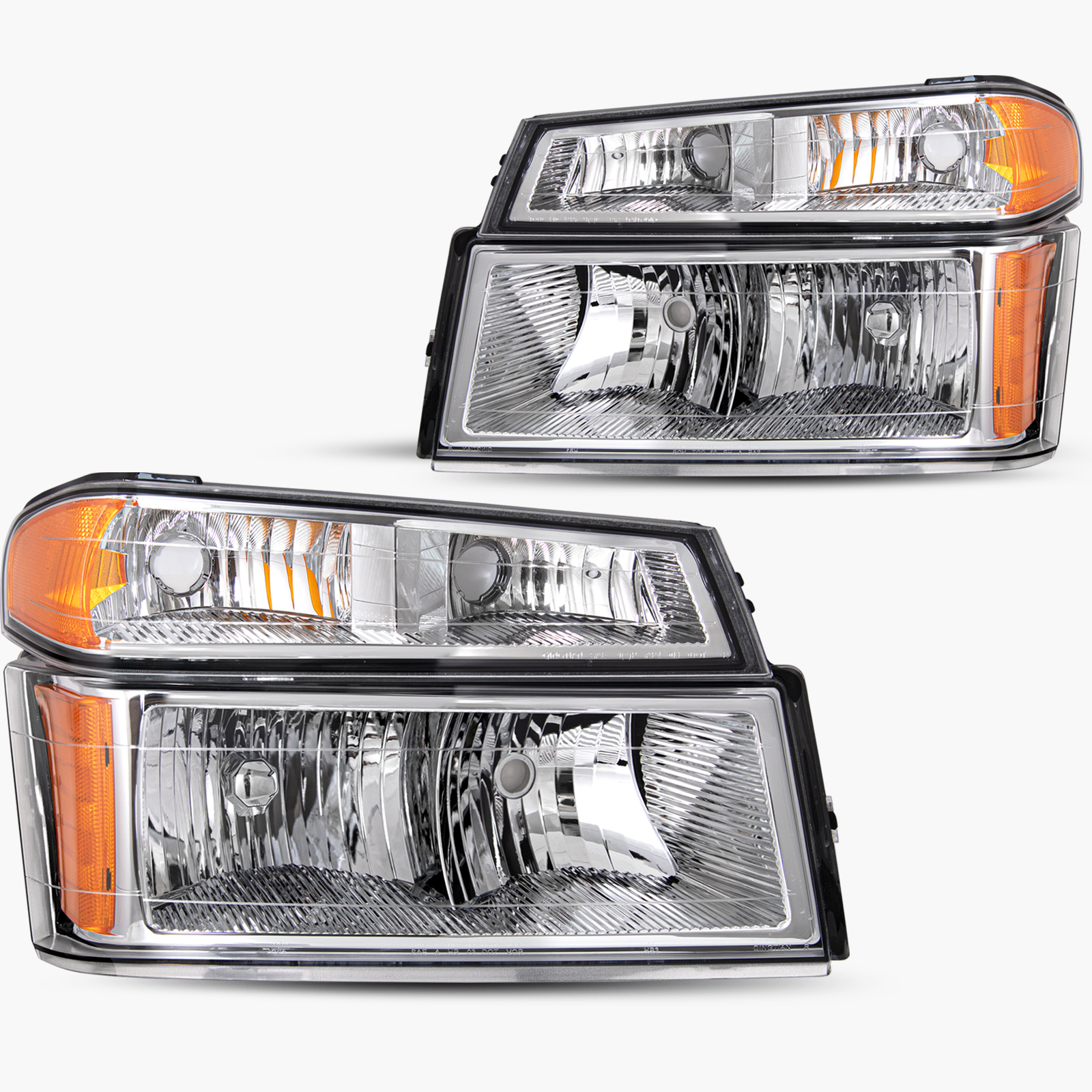 Auheadmotor Chrome Headlights + Tail Lights Set For 2004-2012 Chevy Colorado GMC Canyon – Direct Fit