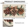 thumbnail image 3 of Winter Pine Cone Decorative Front Door Mat, Bow Pine Needle Red Berry Welcome Doormat Indoor Outdoor Non-Slip Floor Entryway Rug, Christmas Seasonal Home Kitchen Decoration 17x30 Inch, 3 of 6