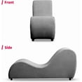 thumbnail image 3 of MUZZ Yoga Chairs for Adults, Velvet Yoga Chaise Lounge for Adult Exercise, Stretching, Relaxation, Modern Curved Tantra Chairs for Bedroom,Living Room(Dark Grey), 3 of 6