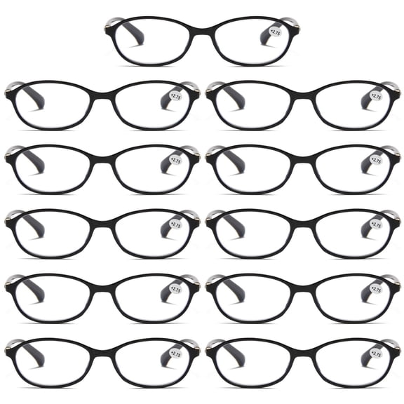 11 Pairs Womens Ladies Blue Light Blocking Reading Glasses Computer Gaming Readers 0.75