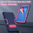 thumbnail image 3 of ELEHOLD Rugged Hybrid Case for Walmart ONN 10.1 Inch Tablet Gen 3 2022(Model:100071485), Tri-Layers Hard PC Soft Silicone Hidden Kickstand Anti-Scratch Shockproof Heavy Duty Kids Case,Navy + Rose, 3 of 7