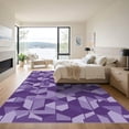 thumbnail image 3 of ODIKA 3'x5' Machine Washable Non-Slip Area Rug, Geometric Purple High Traffic Rug, Purple, 1035975, 3 of 7