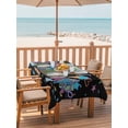 thumbnail image 2 of Outdoor Tablecloths with Umbrella Hole & Zipper, HAPPY BIRTHDAY Rectangle Tablecloth 60x120 Inch, Cartoon Cakes Candles Lines Painted Waterproof Table Cloth, Patio/Pool/Picnic Table Covers, 2 of 8