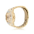 thumbnail image 3 of Elgin Adult Men's Gold Blinged Out Round Case Watch with Matching Bracelet and Faux Skeleton Dial. (FG180032), 3 of 5