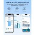 thumbnail image 4 of Smart Water Bottle with Reminder & Tracker, Double Wall Vacuum Insulated Stainless Steel, 32 oz, Navy Blue, Straw Cap, 4 of 7