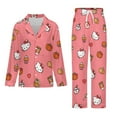thumbnail image 3 of Hello Kitty Women Pajamas Set Long Sleeve Sleepwear Button Down Nightwear Soft Pjs Set with Pockets, 3 of 7