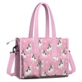 thumbnail image 2 of Teacher Tote Bag,Pink French Bulldog Love Heart Teacher Utility Tote Bag,Large Work Tote Bags for Women with Multiple Pockets,Top Zipper Closure,13.8x10.6x6.7 Inch, 2 of 5